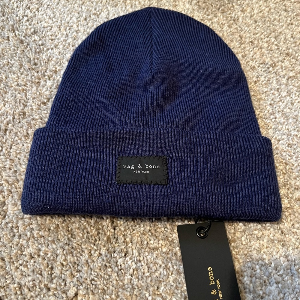 rag & bone …Addison Beanie.   Navy blue..  New with tags